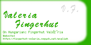 valeria fingerhut business card